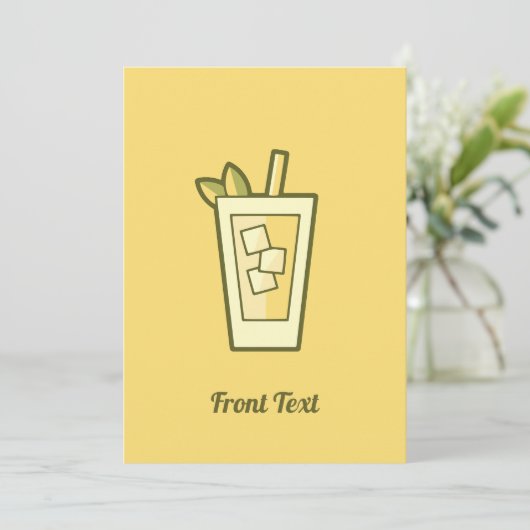 Iced Tea Invitation Kaart (Staand voorkant)