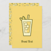 Iced Tea Invitation Kaart (Voorkant / Achterkant)