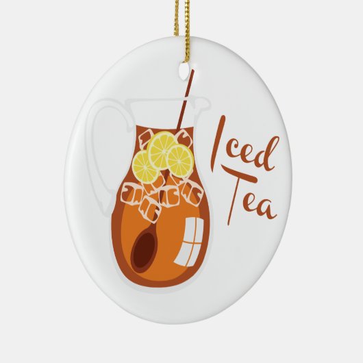 Iced Tea Keramisch Ornament (Rechts)