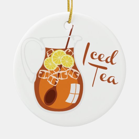 Iced Tea Keramisch Ornament (Voorkant)
