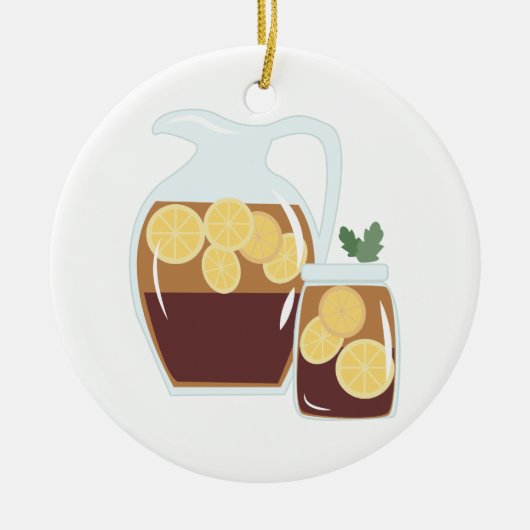 Iced Tea Keramisch Ornament (Voorkant)