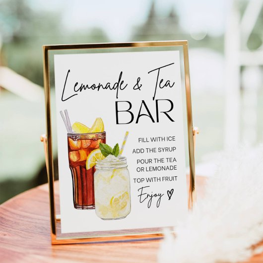 Iced Tea & Lemonade Bar Bord Afdruk Poster
