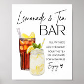 Iced Tea & Lemonade Bar Bord Afdruk Poster (Voorkant)
