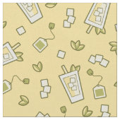 Iced Tea Pattern Fabric Stof (Close Up)
