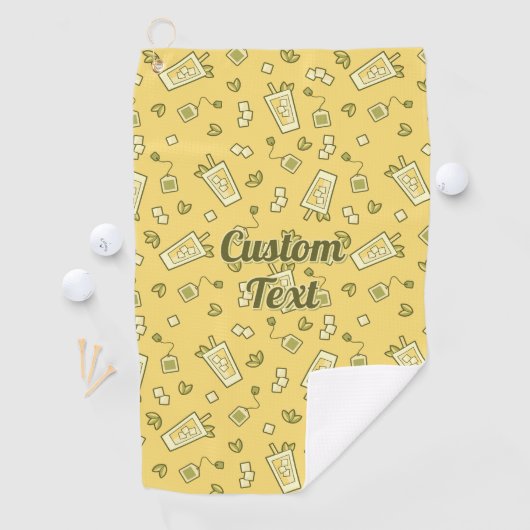 Iced Tea Pattern Golf Towel Golfhanddoek (Insitu)