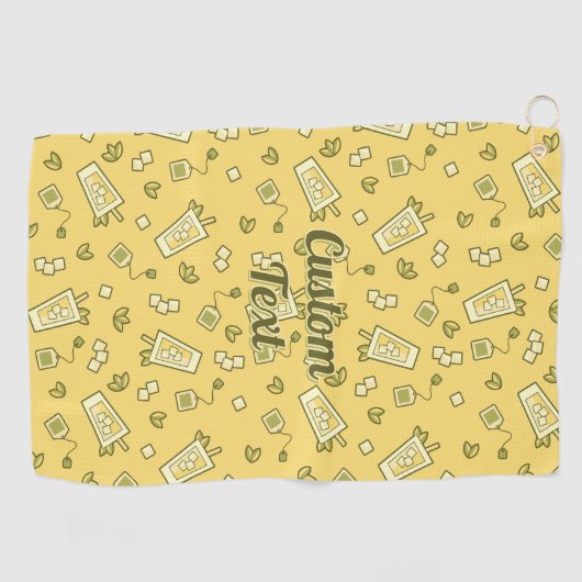 Iced Tea Pattern Golf Towel Golfhanddoek (Horizontaal)