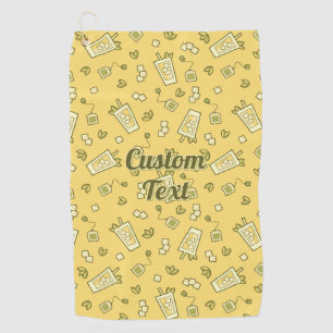 Iced Tea Pattern Golf Towel Golfhanddoek