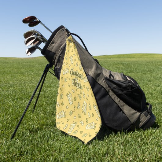 Iced Tea Pattern Golf Towel Golfhanddoek (Groen)