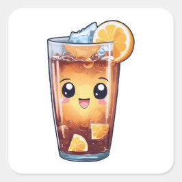 Iced Tea Vierkante Sticker