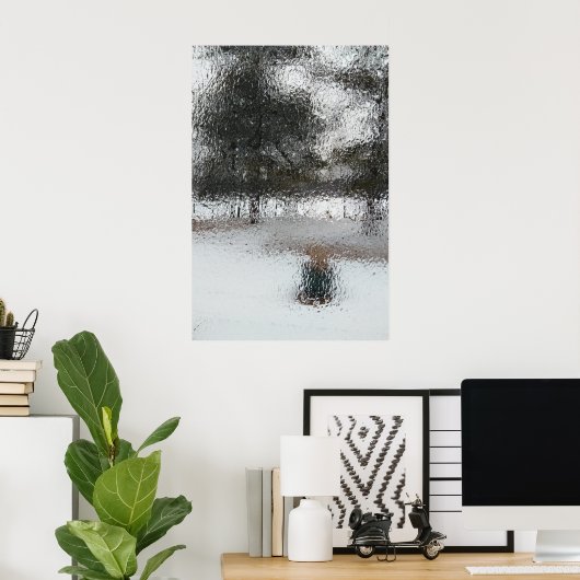 Iced Window Print, waarde Poster papier (mat) (Thuiskantoor)