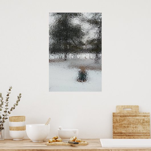 Iced Window Print, waarde Poster papier (mat) (Keuken)