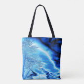 Iced Winter Tree in Cobalt Blue Sky Tote Bag (Achterkant)