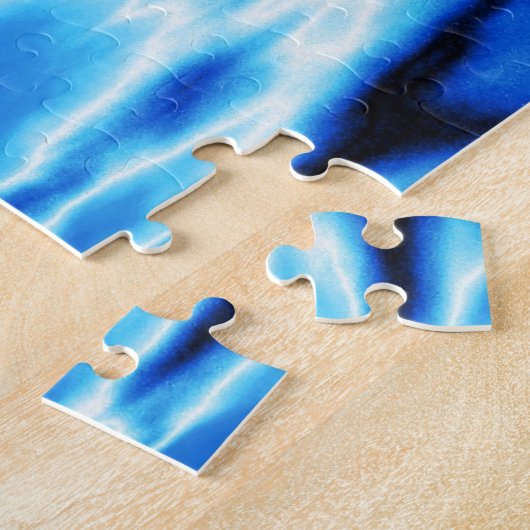 Iced Winter Tree in Cobalt sky Legpuzzel (Zijkant)