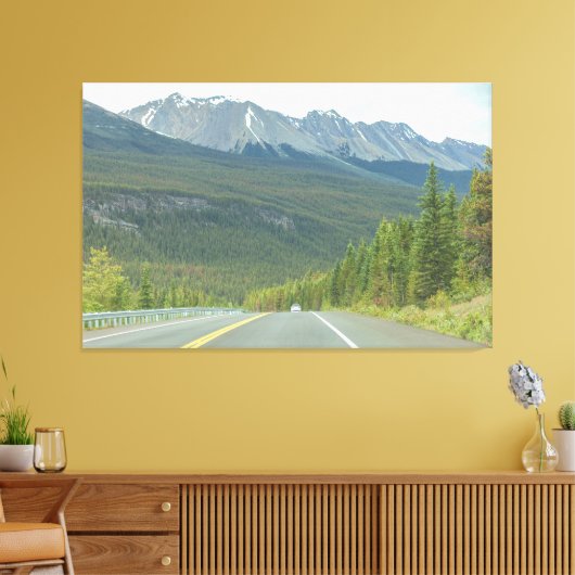 Icefield Parkway Road Canvas Afdruk (Insitu (Woonkamer))