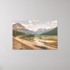 Icefield Parkway Road Canvas Afdruk