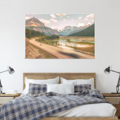 Icefield Parkway Road Canvas Afdruk (Insitu (Slaapkamer))