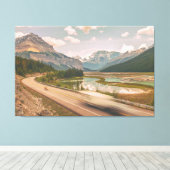 Icefield Parkway Road Canvas Afdruk (Insitu (Houten vloer))