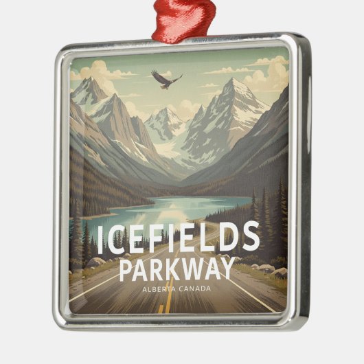 Icefields Parkway Alberta Canada Eagle Metalen Ornament (Links)