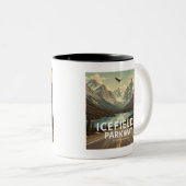 Icefields Parkway Alberta Canada Eagle Tweekleurige Koffiemok (Voorkant rechts)