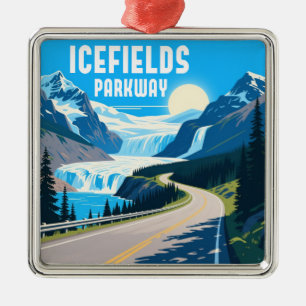Icefields Parkway Alberta Canada Landschap Metalen Ornament
