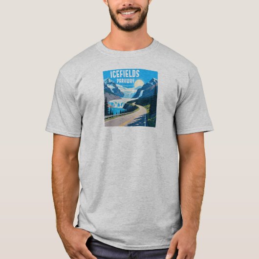 Icefields Parkway Alberta Canada Landschap T-shirt (Voorkant)