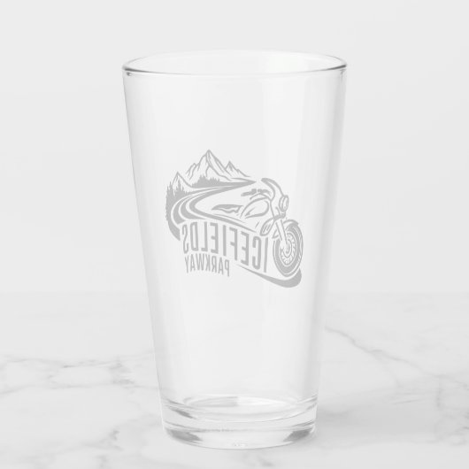 Icefields Parkway Alberta Canada Motorcycle Glas (Achterkant)