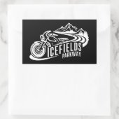 Icefields Parkway Alberta Canada Motorcycle Rechthoekige Sticker (Tas)
