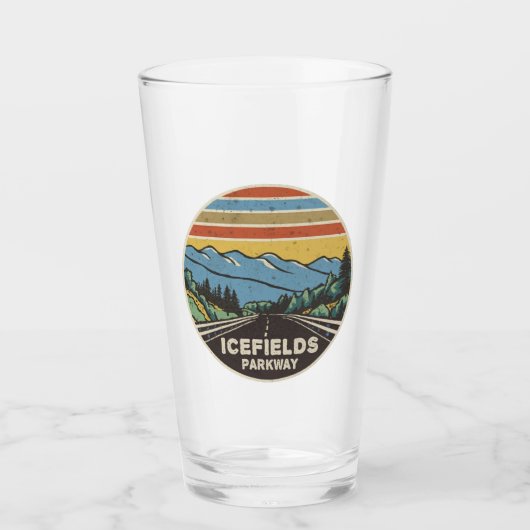 Icefields Parkway Alberta Canada Mountains Glas (Voorkant)
