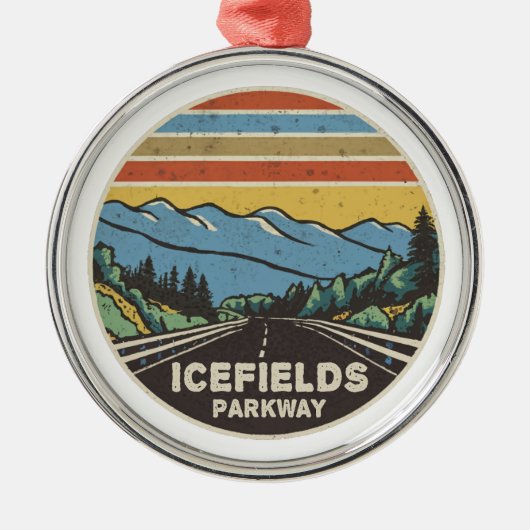 Icefields Parkway Alberta Canada Mountains Metalen Ornament (Voorkant)