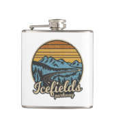 Icefields Parkway Alberta Canada Retro Heupfles (Voorkant)