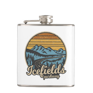 Icefields Parkway Alberta Canada Retro Heupfles