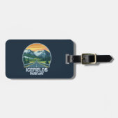 Icefields Parkway Alberta Canada Vista Bagagelabel (Voorkant horizontaal)