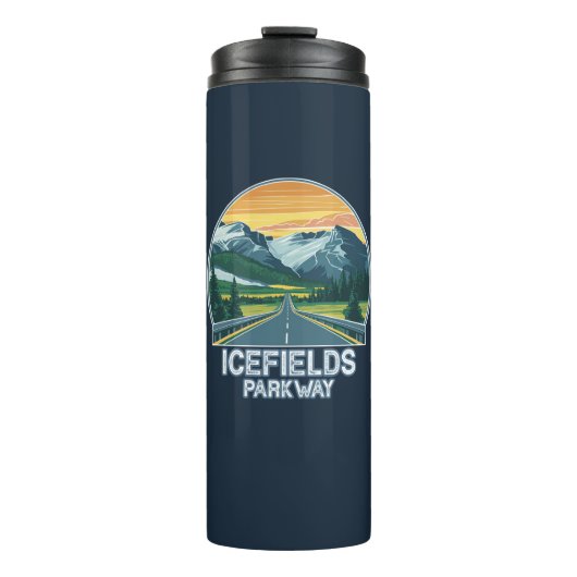 Icefields Parkway Alberta Canada Vista Thermosbeker (Voorkant)