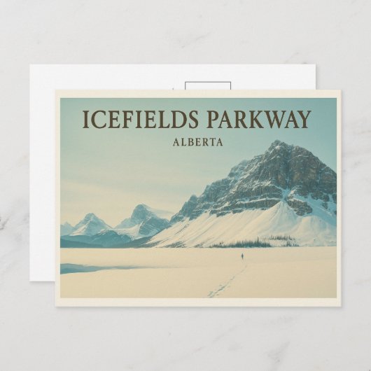 Icefields Parkway Alberta - Canadese Rockies Briefkaart (Voorkant / Achterkant)