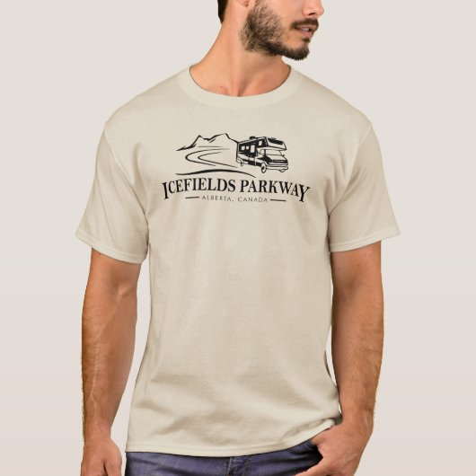 Icefields Parkway Alberta Recreatievoertuig T-shirt (Voorkant)