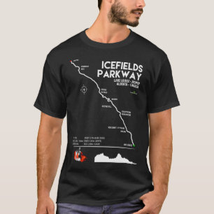 Icefields Parkway Canada Highway 93 Road Trip Moto T-shirt