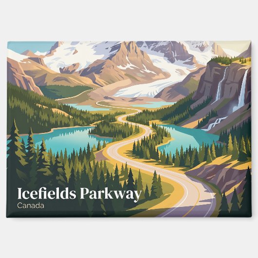 Icefields Parkway Canada Magneet (Voorkant)