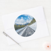 Icefields Parkway Ronde Sticker (Envelop)