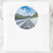 Icefields Parkway Ronde Sticker (Tas)