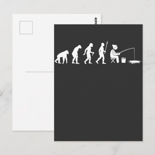 Icefishing Evolution Funny Angel Humor Briefkaart (Voorkant / Achterkant)