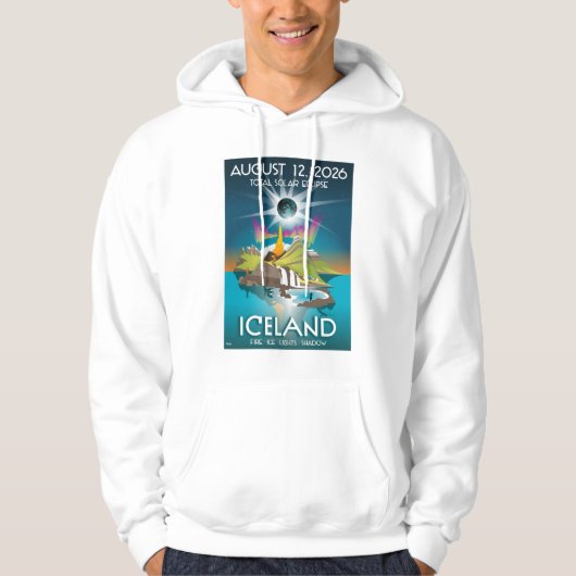 Iceland eclipse 2026 - hoodie  (Voorkant)