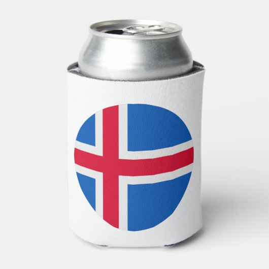 Iceland Flag Blikjeskoeler (Blikje Voorkant)