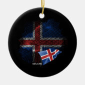 Iceland flag keramisch ornament (Voorkant)