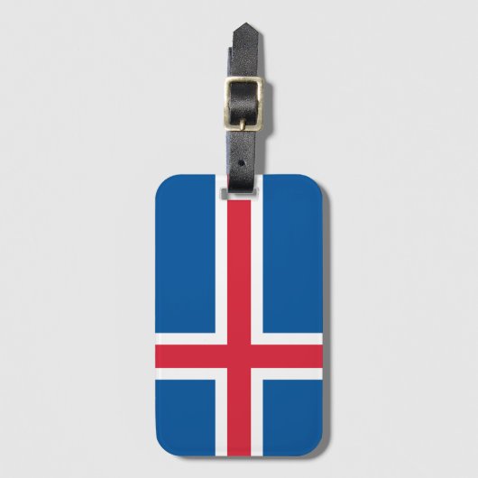Iceland flag Luggage Tag Bagagelabel (Voorkant (verticaal))