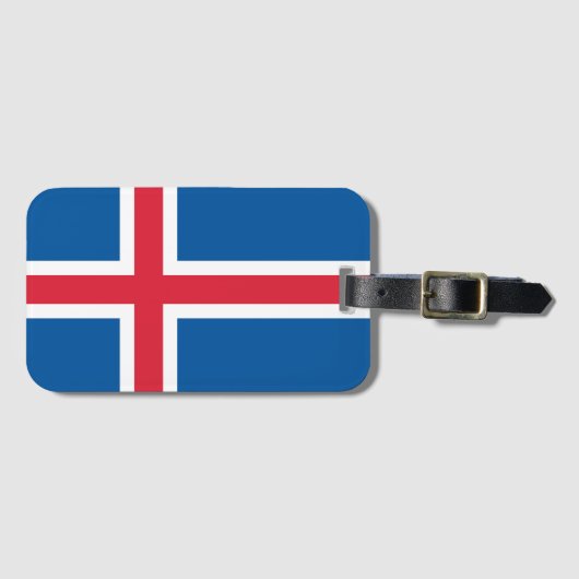 Iceland flag Luggage Tag Bagagelabel (Voorkant (horizontaal))