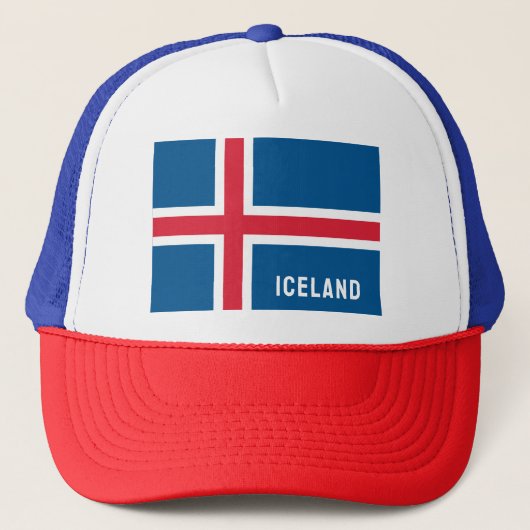Iceland Flag Trucker Pet (Voorkant)
