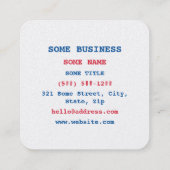 Iceland Heart Flag Vierkante Visitekaartje (Achterkant)