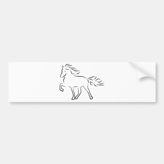 iceland horse bumpersticker (Voorkant)