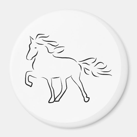iceland horse magneet (Voorkant)