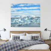 Iceland Iceberg Lagoon and Snowy Mountains Arctic Canvas Afdruk (Insitu (Slaapkamer))